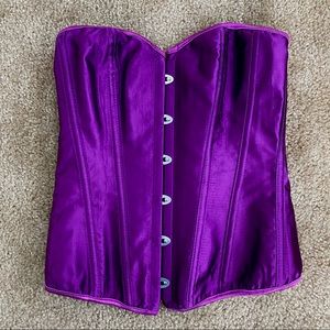 Purple Silk Corset